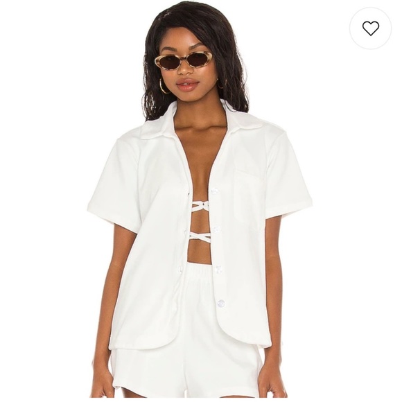 Frankies Bikinis SET: Coco terry button up and coco terry shorts - Picture 1 of 14